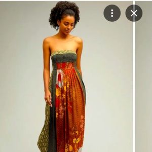 Anthropologie Siddhartha Bansal Smocked Maxi Dress Sz L SOLD OUT